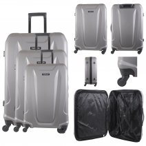 JB-2093 IRON GREY SET OF 3 TRAVEL TROLLEY SUITCASE