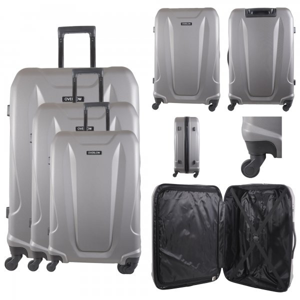 JB-2093 IRON GREY SET OF 3 TRAVEL TROLLEY SUITCASE