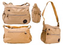 LL-54 LIGHT BROWN POLYESTER SHOULDER BAG