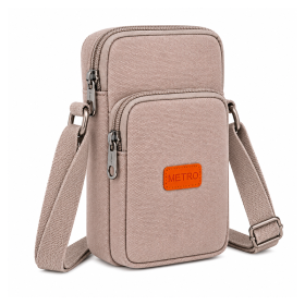 LL-166 Grey X-Body 3 Zip Shoulder Bag (New)