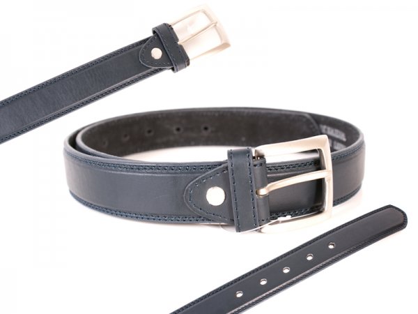 2729 NAVY LARGE 1.25" Belt With Smooth Finish