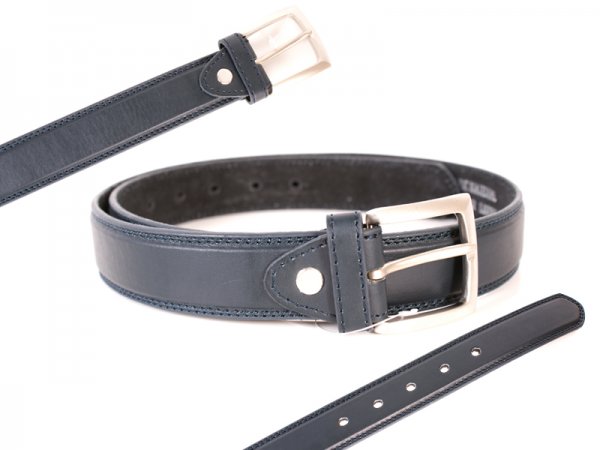 2729 NAVY MEDIUM 1.25" Belt With Smooth Finish