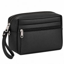 M153-Black Leather Wash Bag (New)