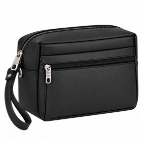 M153-Black Leather Wash Bag (New)