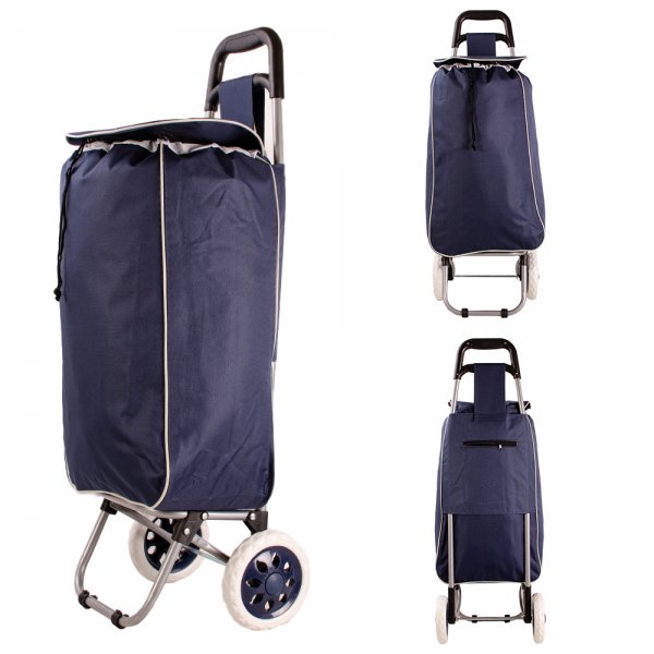 ST01 PLAIN NAVY 2-WHEEL SHOPPING TROLLEY