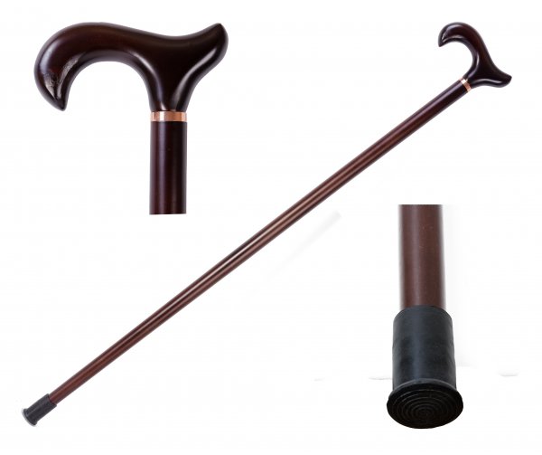 2883 Wooden Walking Stick WITH NATURAL STAIN BROWN