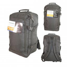 BP-120 BLACK RYANAIR UNDERSEAT CABIN-FRIENDLY RUCKSACK W/MUL ZIP