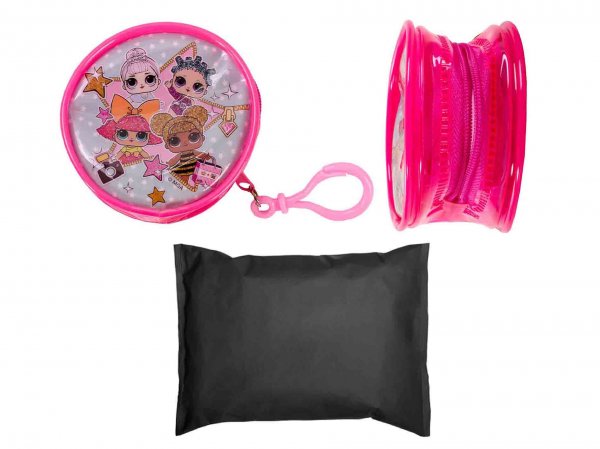 1563-82792 PINK LOL ROUND ZIPPED COIN PURSE PACK OF 20