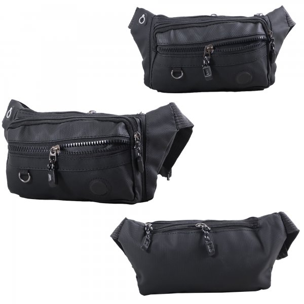 8041 BLACK LORENZ WAIST BAG