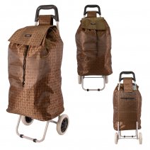 MS-001 BROWN G PATTERN TWO-WHEEL SHOPPING TROLLEY