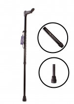 2882 Left Handed Adjustable Walking Stick w/ Moulded Grip