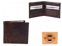 1061 BROWN ANTIQUE LEATHER RFID WALLET