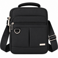 2453 Black Twin Top Zip X-Body Bag W-2 Front Zips (New)