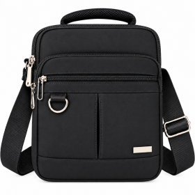 2453 Black Twin Top Zip X-Body Bag W-2 Front Zips (New)