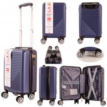 T-HC-US-03 NAVY 15.7'' UNDER-SEAT CABIN-SIZE TROLLEY SUITCASE