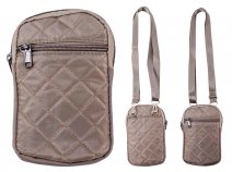 GRACE 122 GREY QUILTED PHONE BAG
