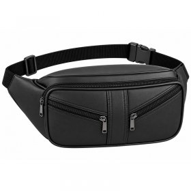 8043 *CC* P.U Bum Bag With 5 Zips (New)