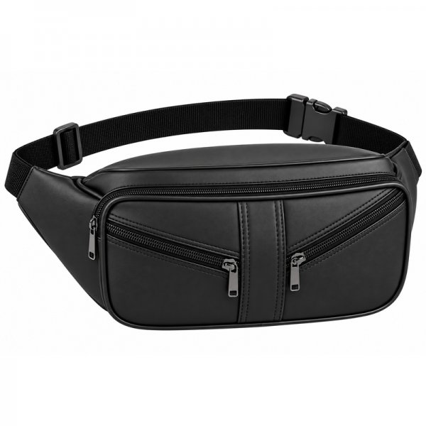 8043 *CC* P.U Bum Bag With 5 Zips (New)