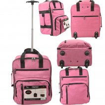 TR-002 PINK EASYJET UNDERSEAT CABIN SIZE 2-WHEELED BAG