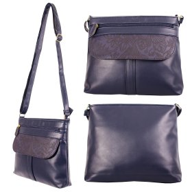 5707 NAVY LORENZ HANDBAG