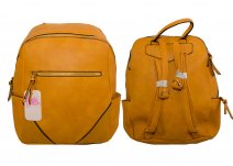 JBFB331 NICOLE BROWN PU BACKPACK MUSTARD