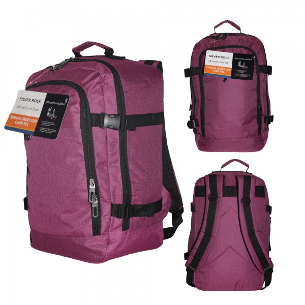 BP-120 DARK PINK RYANAIR UNDERSEAT CABIN-FRIENDLY RUCKSACK W/MUL