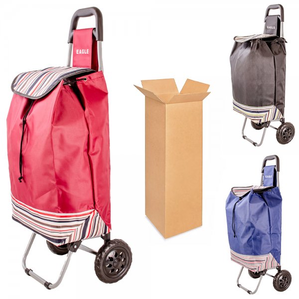 ST-171 ASSORTED 2-WHEEL SHOPPING TROLLEY BAG BOX OF 10