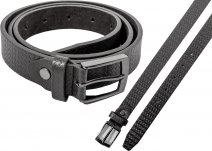 2706 Black 1" woven prnt belt w brushed nickle buckle L(36"-40")