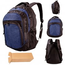 BP-105 NAVY/BLACK SOLID COLOR BOX OF 25 BACKPACK