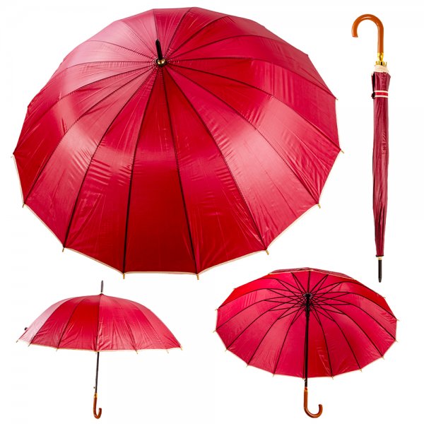 0895 MAROON PUSH-BUTTON UMBRELLA