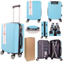 T-HC-US-01 LIGHT BLU 17.7'' BOX/2 UNDER-SEAT CABIN-SIZE SUITCASE