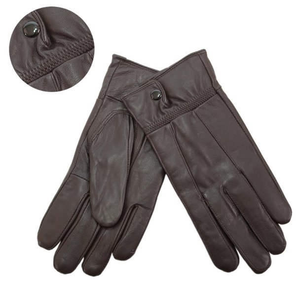 8910 DARK BROWN LEATHER GLOVES LARGE