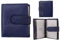 0427 NAVY RFID PROOF LEATHER CARD HOLDER