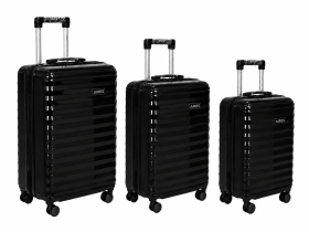 AP-2301 Black 3-Pieces Hard Shell Travel Luggage Set