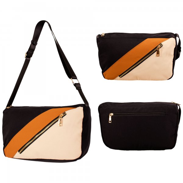 3101 BLACK MULTI SHOULDER BAG
