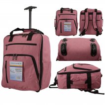 TR-E-002 PINK EASYJET UNDERSEAT CABIN SIZE 2-WHEELED BACKPACK