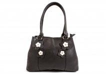 90337 BLACK FLOWER BAG