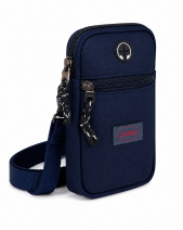 2518 Navy Compact Top Zip X-Body Bag