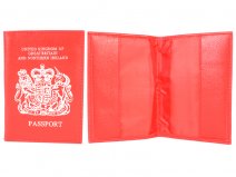 1501 RED GRAINED PU PASSPORT HOLDER