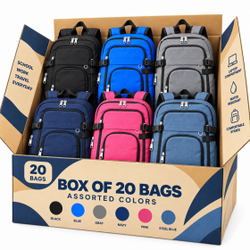 BP-R-TW-118 Assorted Colors Ryanair Backpack Box Of 20