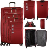T-SC-04 MAROON TRAVEL TROLLEY SUITCASE SET OF 4  T-SC-04 MAROON TRAVEL TROLLEY SUITCASE SET OF 4