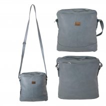 JBHB2595 AIR FORCE BLUE FAUX LEATHER HANDBAG