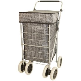 ST-SIX-01 GREY G 6-WHEEL SHOPPING TROLLEY