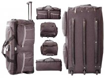 KS-100 30'' BLACK/GREY 3-WHEELED HOLDALL TRAVEL BAG