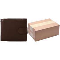 4766 ASSORTED BROWN ITALIAN LEATHER RFID WALLET BOX OF 10