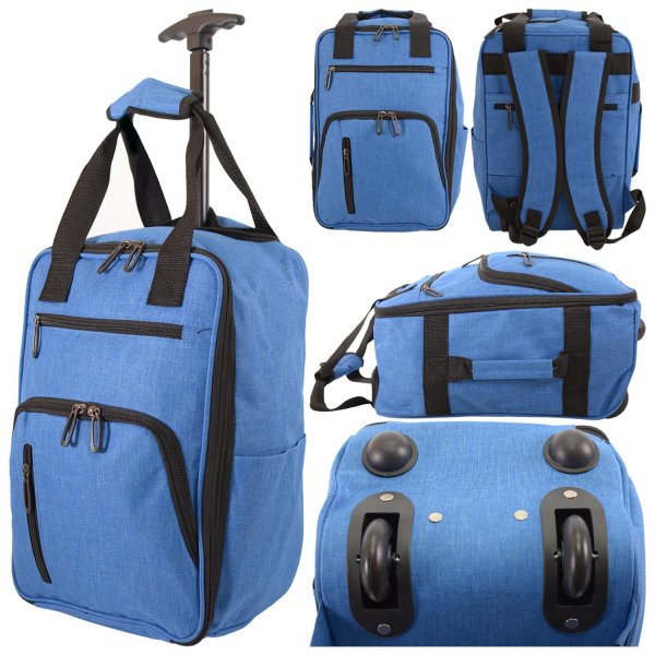 TR-R-002 BLUE WHEELED RYANAIR UNDERSEAT CABIN BAG