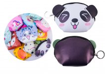 7090 ANIME PANDA Zip Round Printed Coin Purse