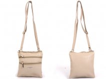 5860 TAUPE SMALL TWIN SECTION PU BAG WTH 4 ZIPS