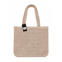 JBBK15 Brown Woven Shoulder Tote Bag JBBK15 Brown Woven Shoulder Tote Bag