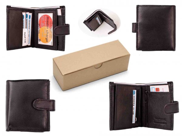 1140 RFID BLACK S. NAPPA PORTRAIT 3 SEC WALLET BOX OF 12